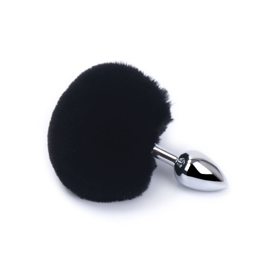 Метално анално дилдо со црн опаш