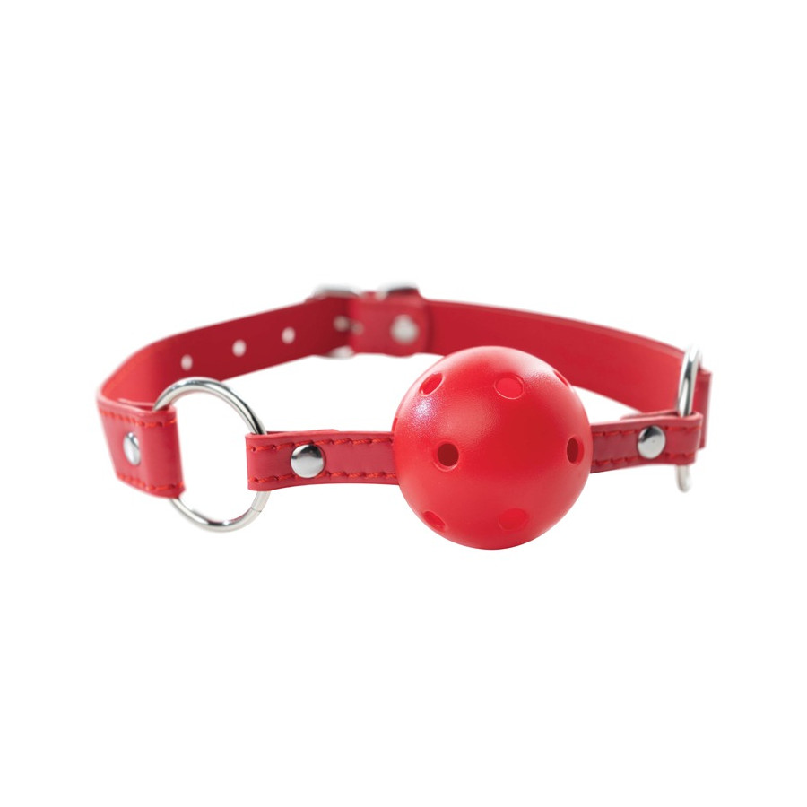 Црвен гег бол со дупчиња за воздух Red Breathable Ball Gag
