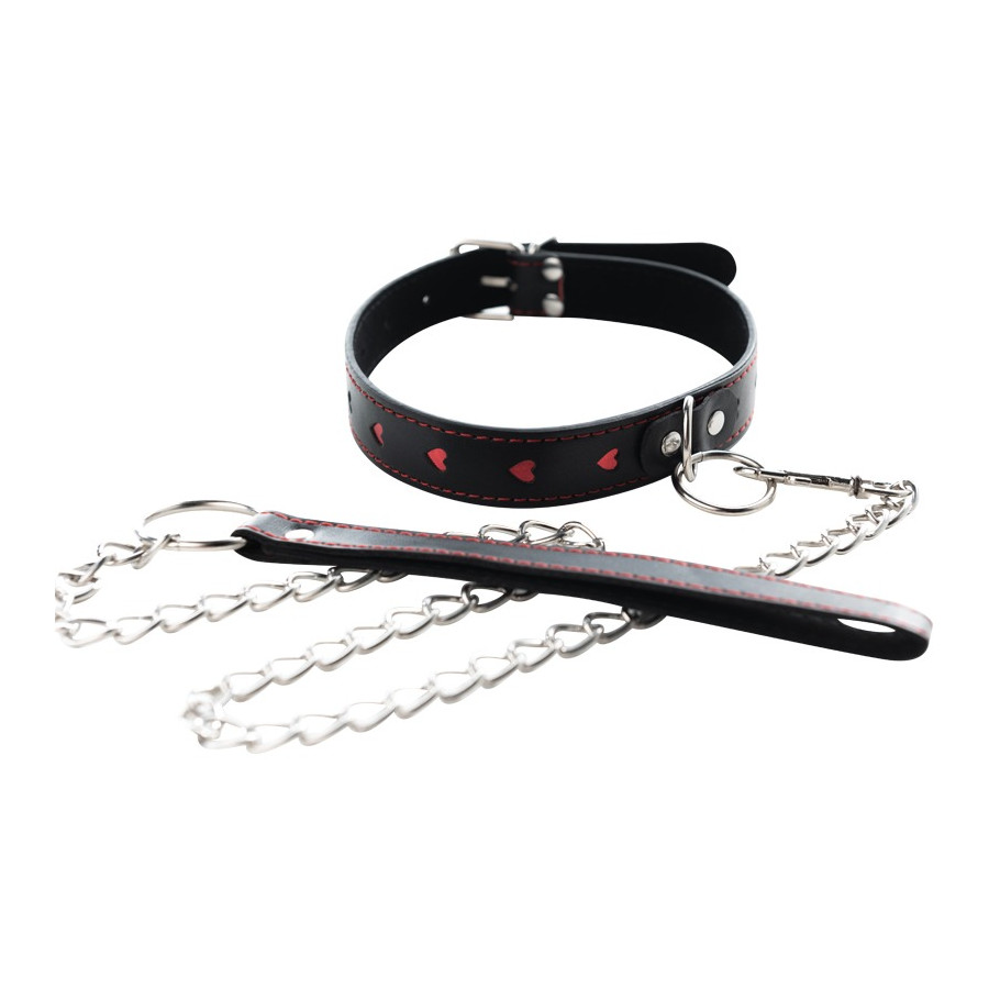 Чокер срце со поводник Heart Collar and Leash